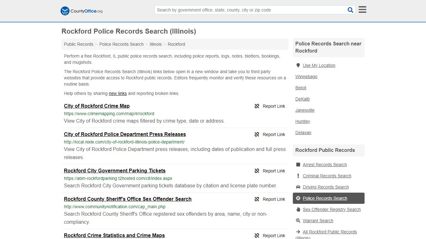 Police Records Search - Rockford, IL (Accidents & Arrest Records)